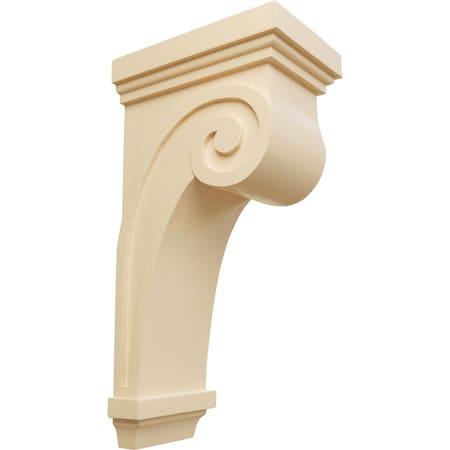 Ekena Millwork 5 1/2"W x 8 1/4"D x 16"H Scroll Corbel, Maple COR05X08X16SCMA